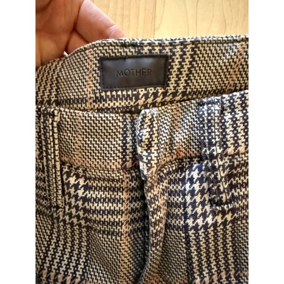 Mother Pants Women’s Size 25 Blue Pink Shaker Prep Fray Killing Time Crop Slim - Picture 5 of 14